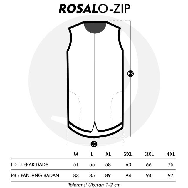 Rosal o-zip ( rompi sholat full zipper )