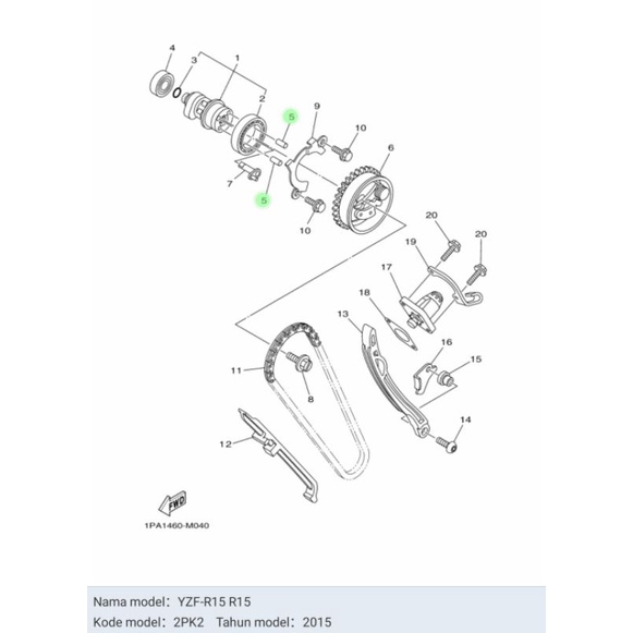 PIN DOWEL PEN NOKEN AS VIXION JUPITER MX BYSON R15 ORI ASLI YAMAHA 93605 06800