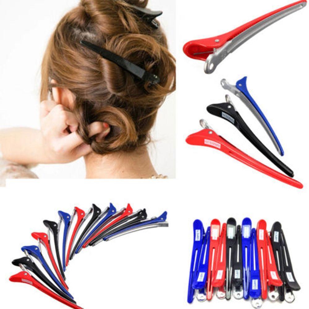 Agustina 12Pcs Klip Pegangan Rambut Tahan Lama Berguna Bagian Salon Profesional Hairdressing Potong Rambut Bagian Klem