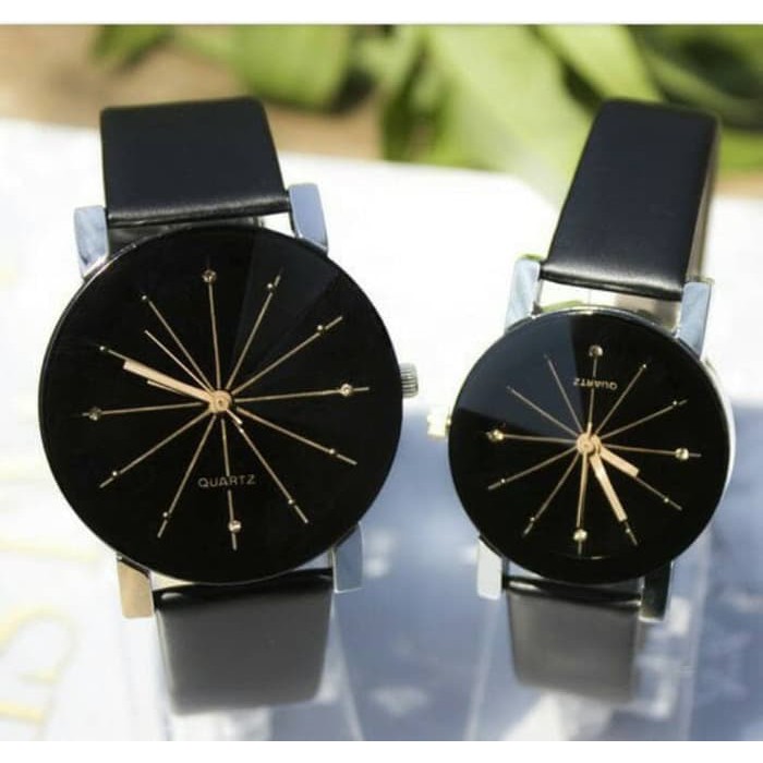 Sale JAM TANGAN COUPLE QUARTZ - Hitam Berkualitas