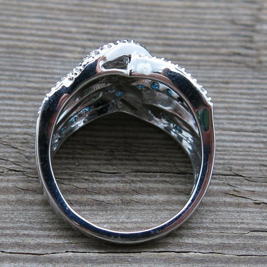 SEUSUK  Cincin Sterling Silver   Batu Sapphire Alami untuk Wanita