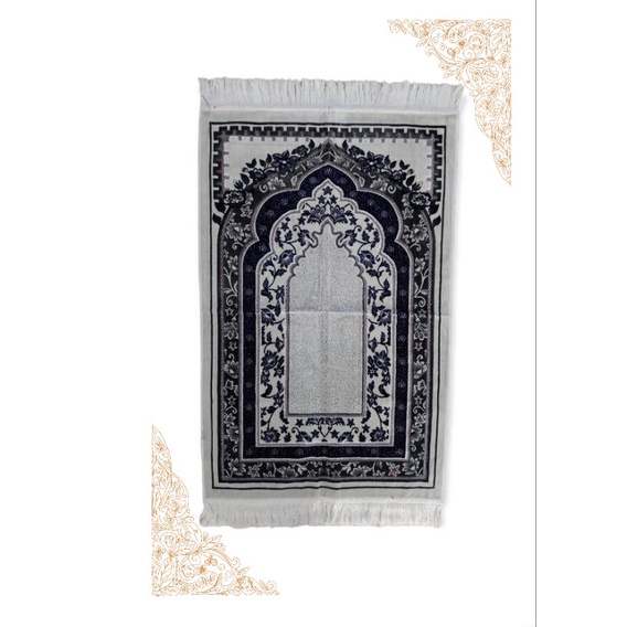 Sajadah Turkey Tebal Putih Safateks Simli White / Turki Eksklusif Putih