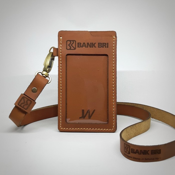 

READY ID Card Holder Kulit Custom Logo & Nama Berkualitas - Coklat Tua TERMURAH