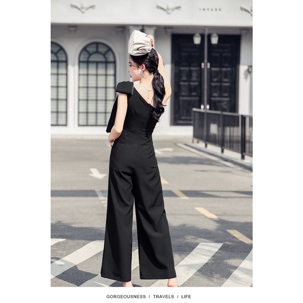 SIDE BOW JUMPSUIT WANITA SETELAN IMPORT MX517