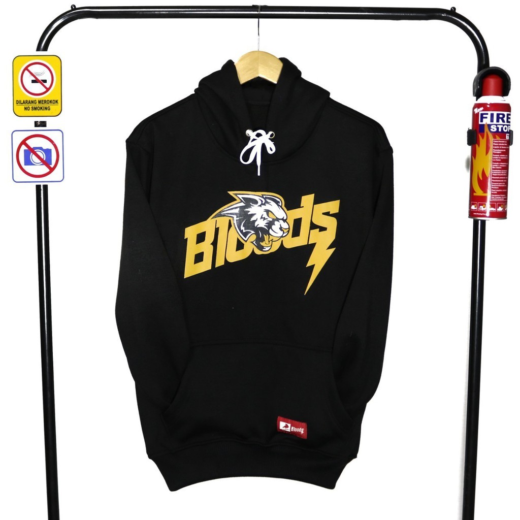 Sweater Bloods Serigala Black Hoodie Premium