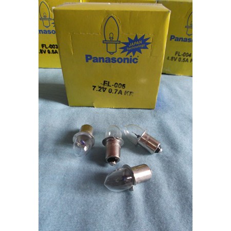 Bohlam Senter Panasonic 7,2 Volt Original Clear Bening Lebih Terang