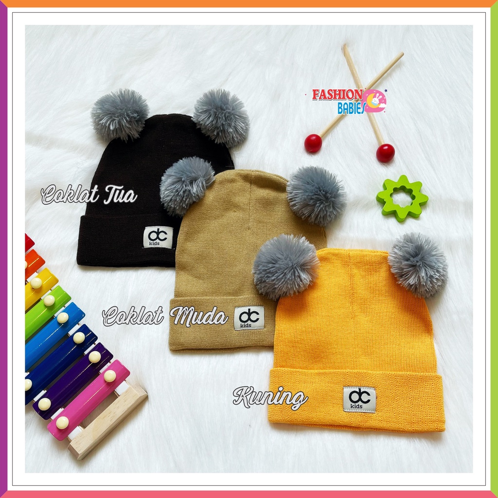 ❤ Fashionbabies ❤ TOPI RAJUT BAYI IMPOR POM POM BOBA / KUPLUK BAYI / TOPI ANAK HANGAT TEBAL