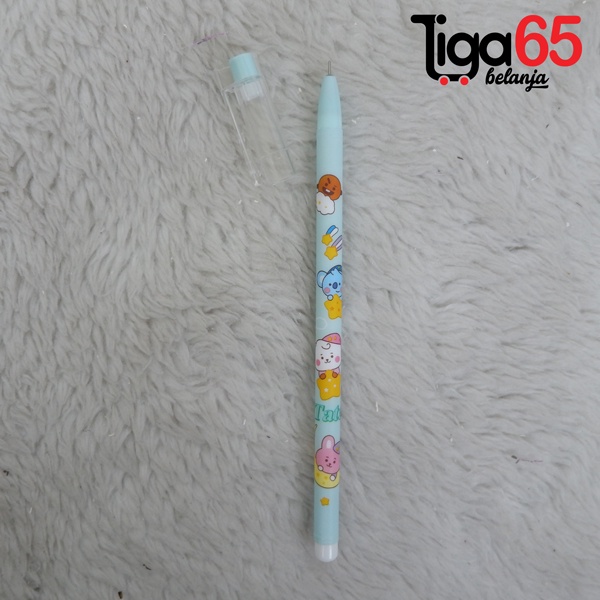 365 GEL PEN #41024 Pulpen Gel Fancy Karakter BT21 - BTS Bahan Rubber Lucu