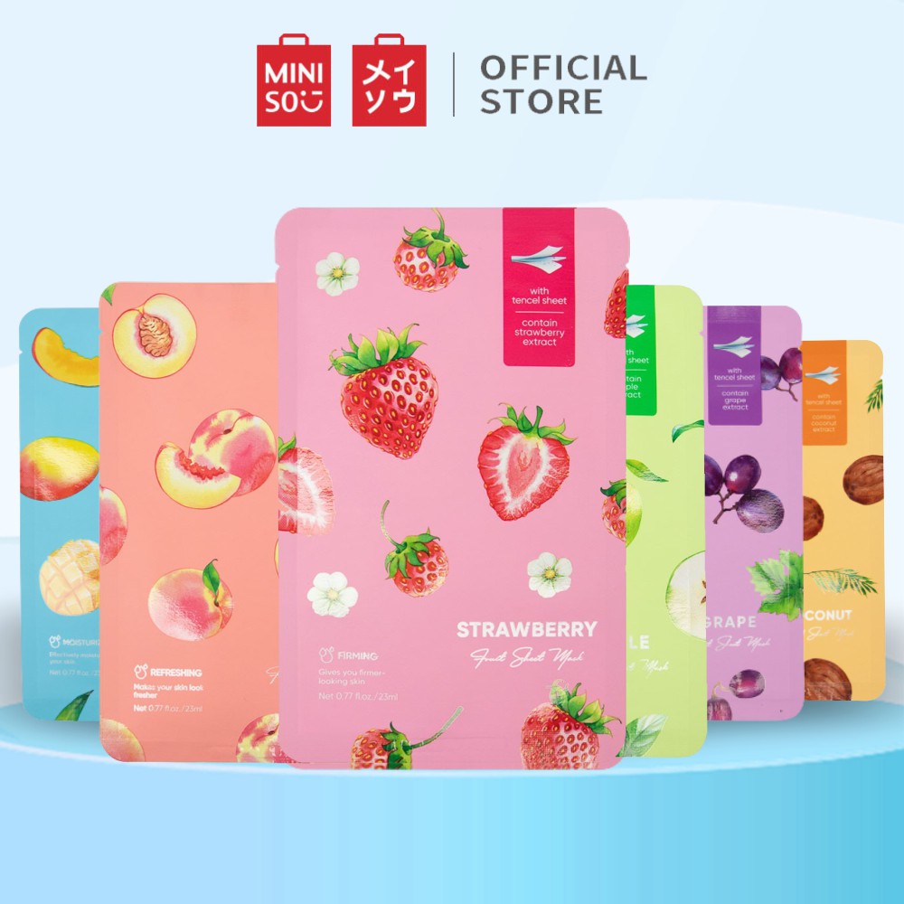 Miniso Official Masker Wajah Peel Off / Sheet Mask Nature Hydrate/ Face
