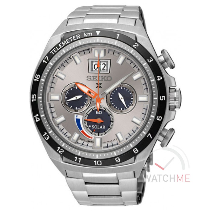 Jam Seiko Prospex SSC599P1 Solar Chronograph Silver Dial 100m Stainless Steel Original Bergaransi