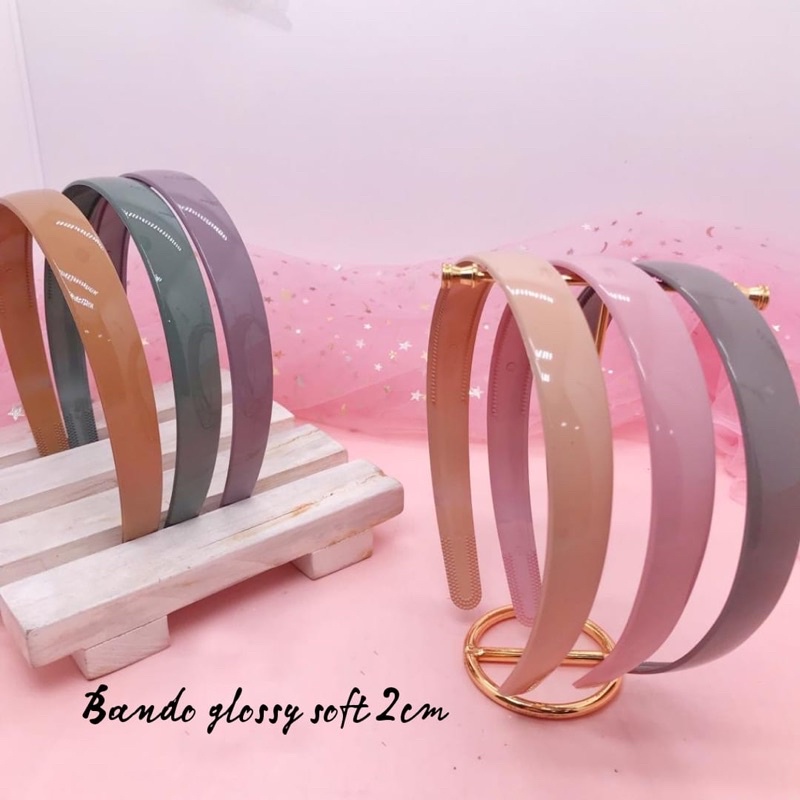 Bando Bandana Headband Terbaru Seri Mori Warna Solid Lebar 2Cm Non-Slip Wanita Import