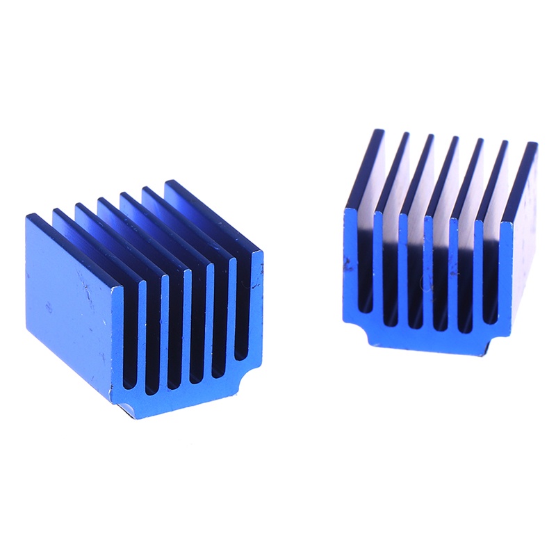 (LUCKID) 2pcs Radiator Heatsink Pendingin Bahan Aluminum Warna Biru Untuk Printer 3D