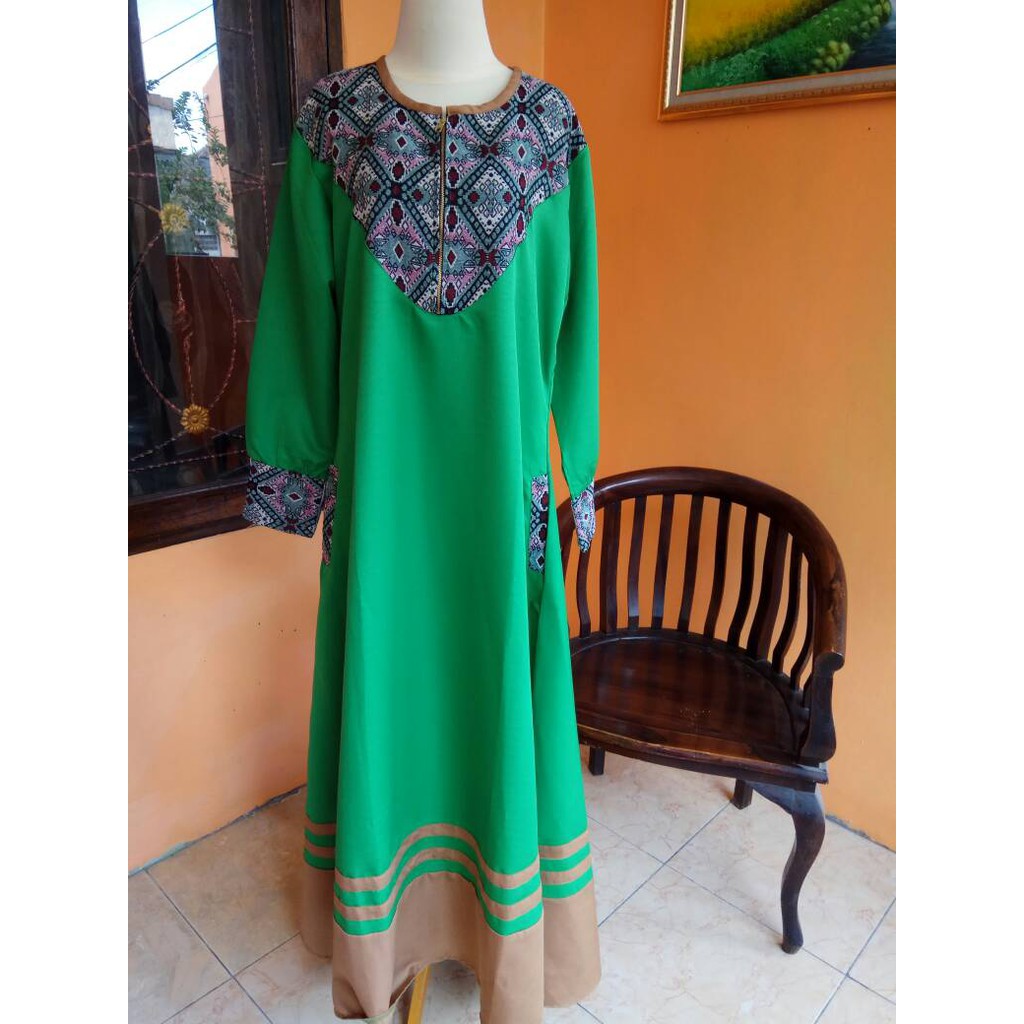 gamis dewasa baloteli  kombi tenun Attin JUMBO