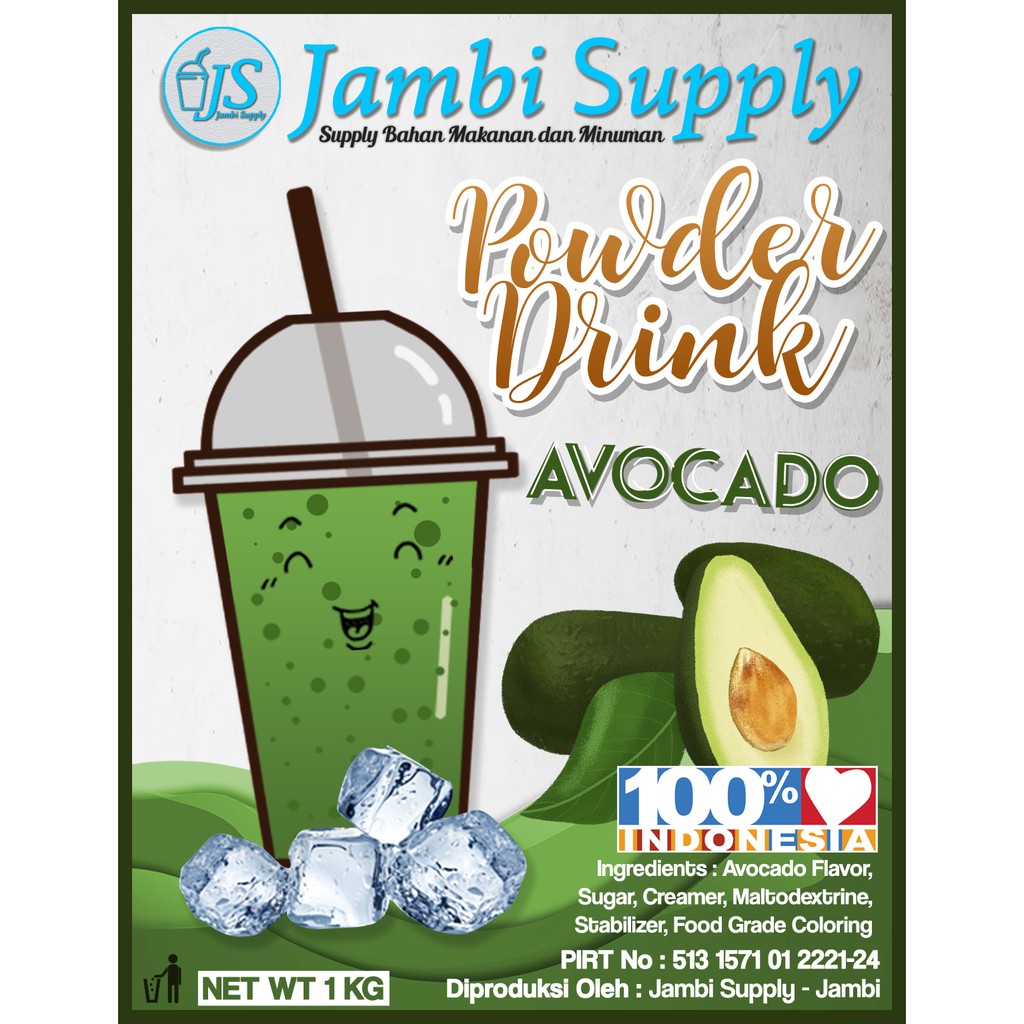 

POWDER DRINK AVOCADO MINUMAN BUBUK RASA AVOCADO 1KG