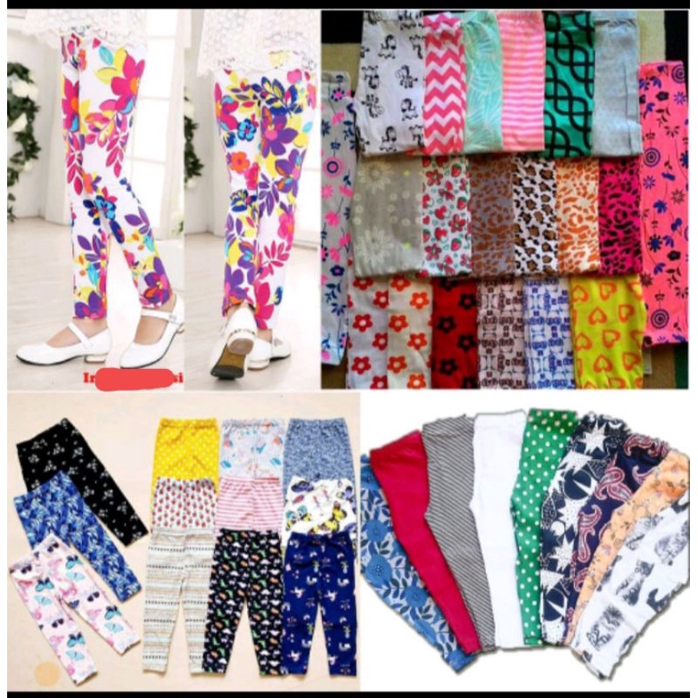 Legging panjang standart / legging motif dan polos anak /celana legging anak / legging anak murah