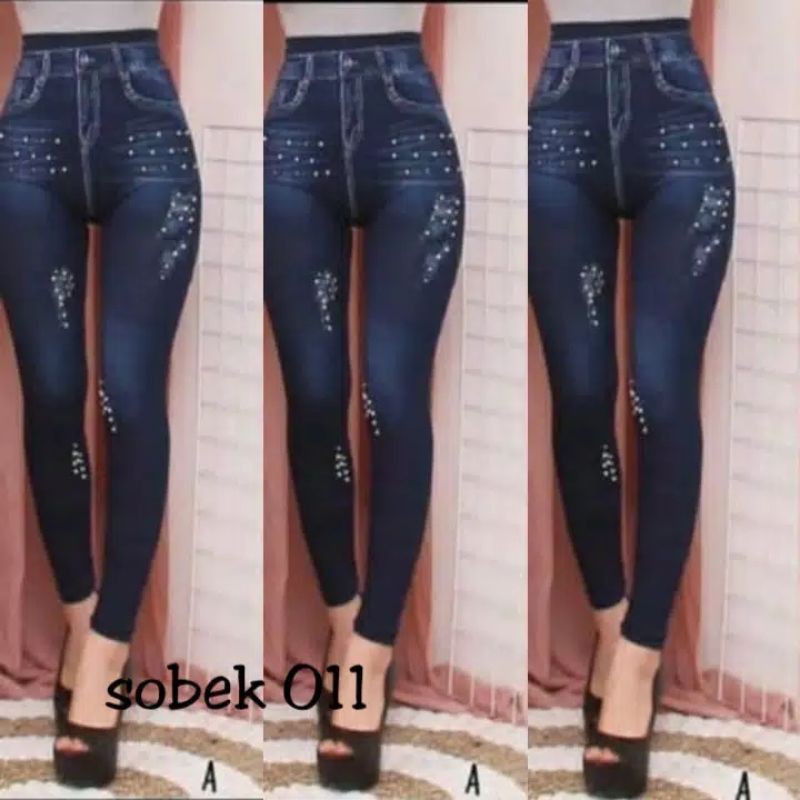 Legging jeans wanita/legging panjang wanita/legging jeans mutiara