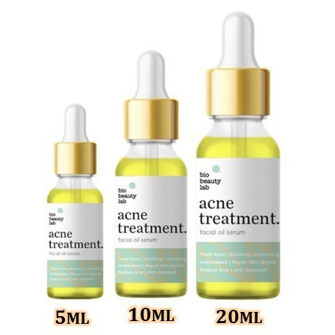 ✨ AKU MURAH ✨[BARANG SALE L.3] Bio Beauty Lab - Bundle Acne Treatment Facial Oil 5 ML | 10 ML