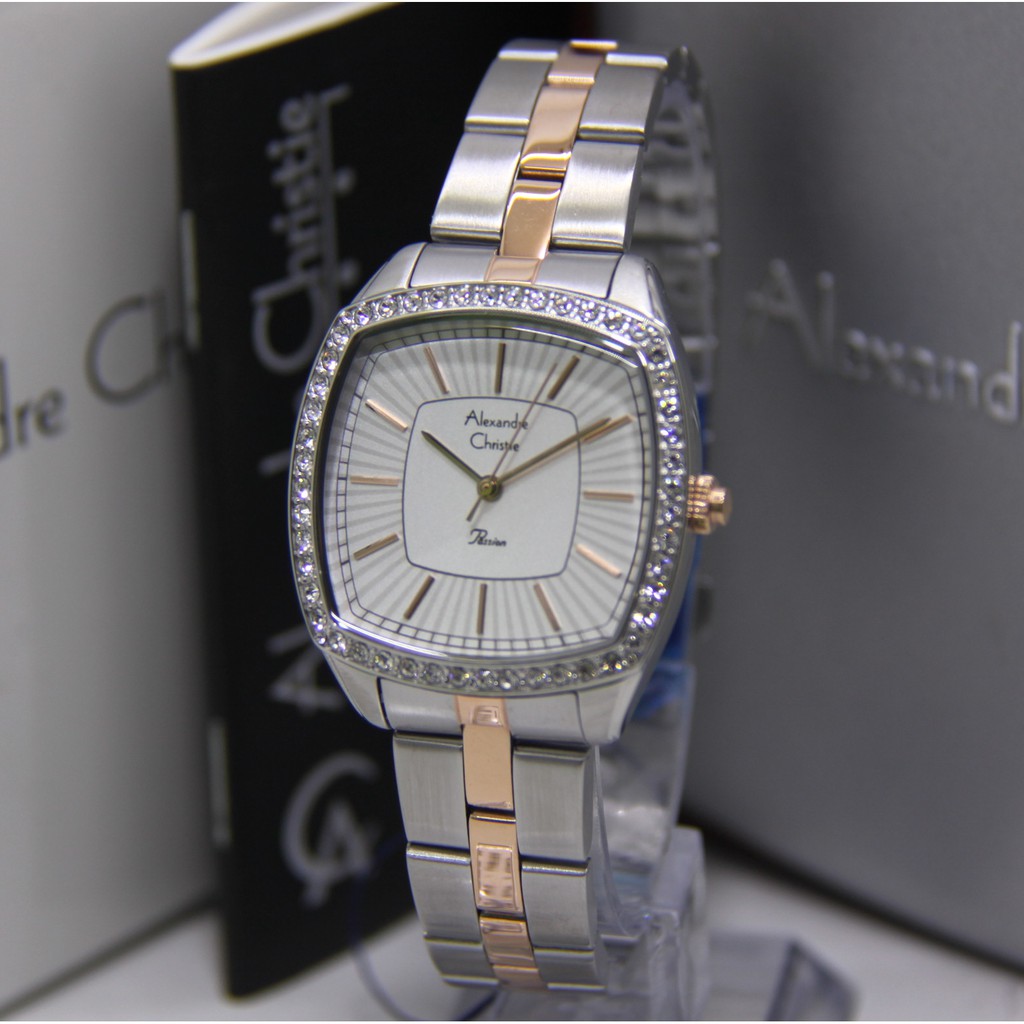 ALEXANDRE CHRISTIE 2885 SILVER ROSEGOLD WANITA ORIGINAL AC2885 AC 2885 JAM TANGAN CEWEK ARLOJI CEWEK