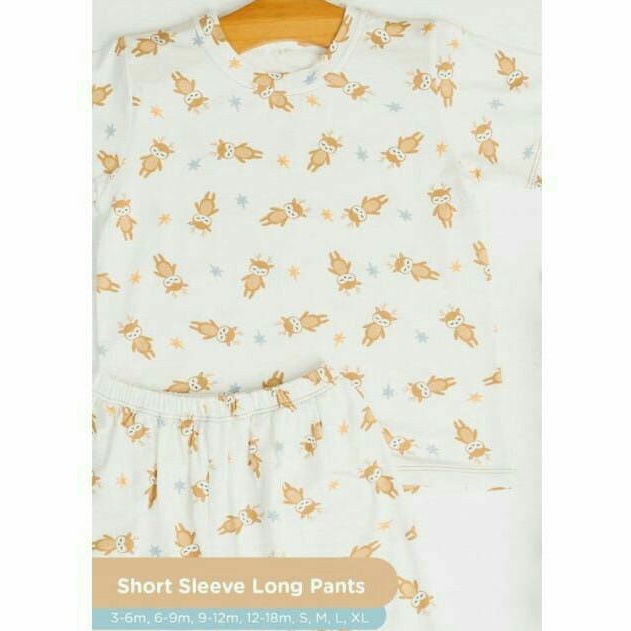 Hikarusa Short Sleeve Long Pants Set Hikaru Baju Bayi Anak Lengan Pendek Celana Panjang