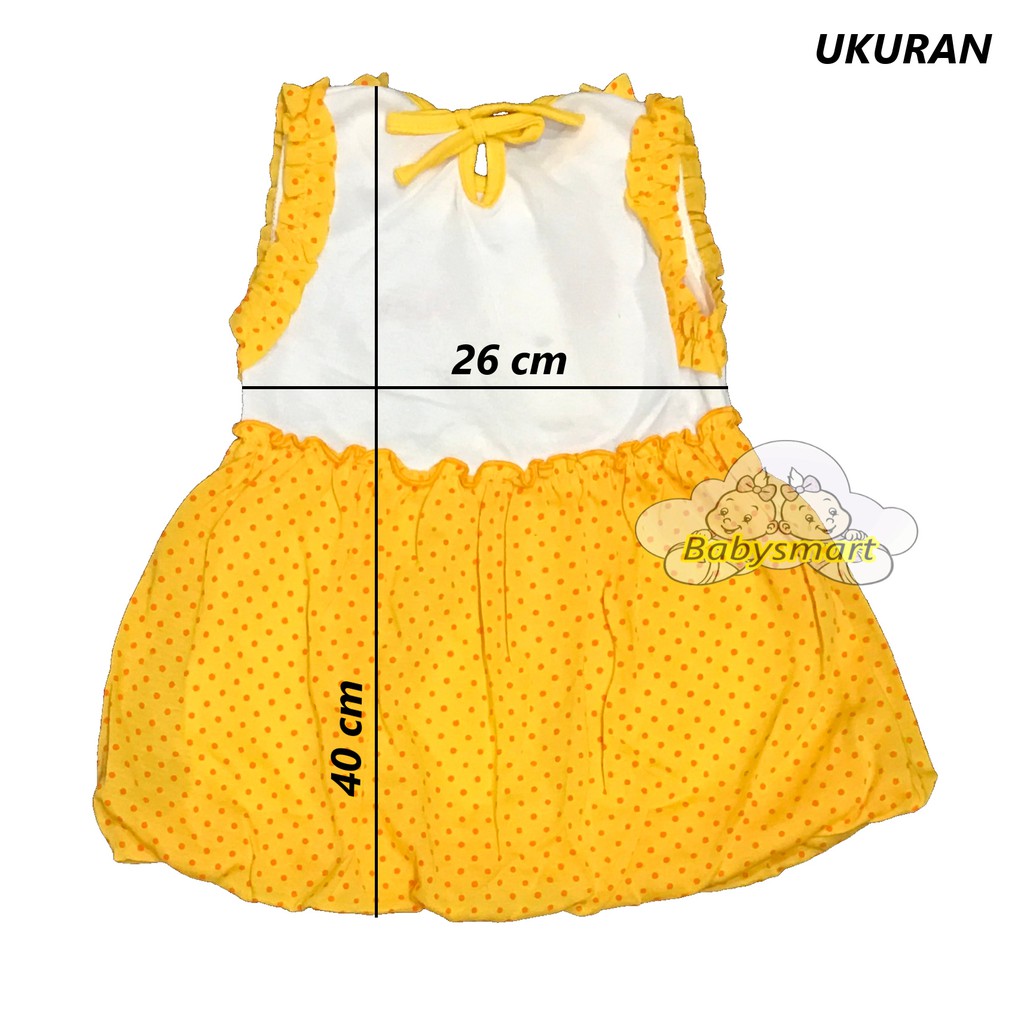 Babysmart - Baju bayi Perempuan Dress Ballon motif DUCK PLANET KIDS usia 0-12 bulan / Pakaian anak