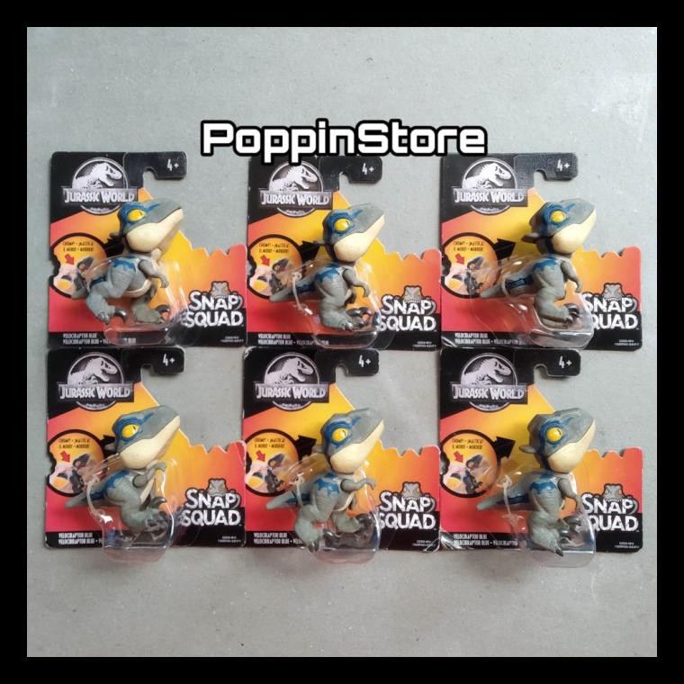 Ready Stok Jurassic World Snap Squad Velociraptor Lengkap Blue,Charlie,Delta,Echo Action Figure