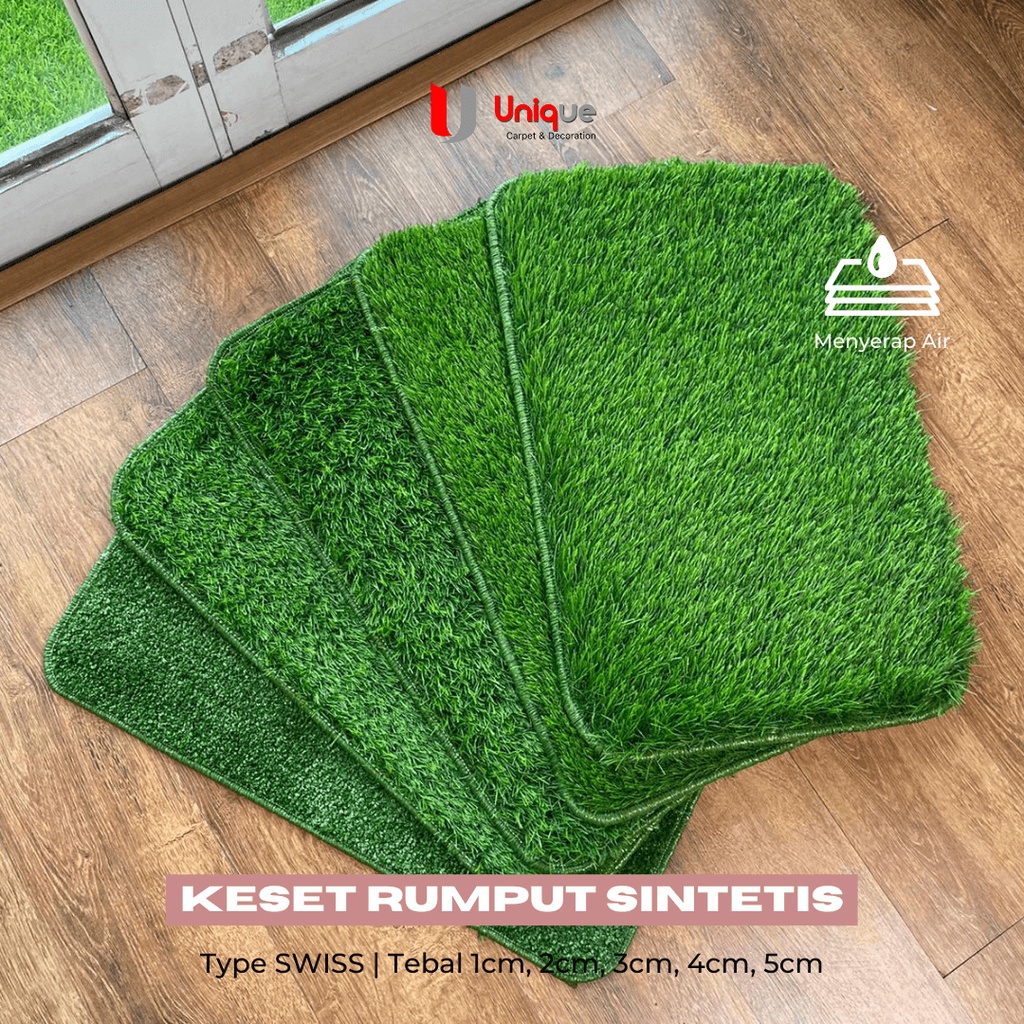 Keset Kaki Doormat Rumput Sintetis Tebal