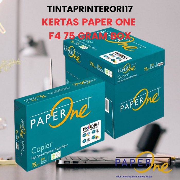 

KERTAS HVS PAPER ONE F4 75 GRAM 1 BOX ISI 5 RIM