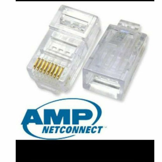 Connector rj45 cat5 AMP original konektor rj45 cat5 AMP ecer