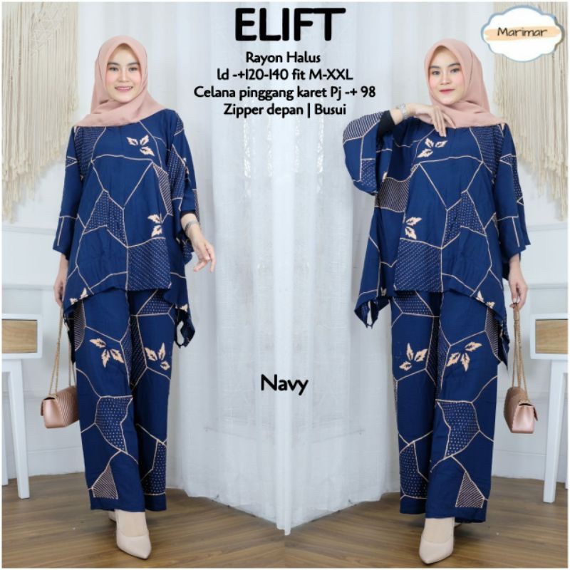 Setelan Waka Elift One Set Rayon Jumbo Ld 130 cm Big Size Resleting Kulot Tie Dye Bali Lilit One Set Carlot Nanalis_olshop