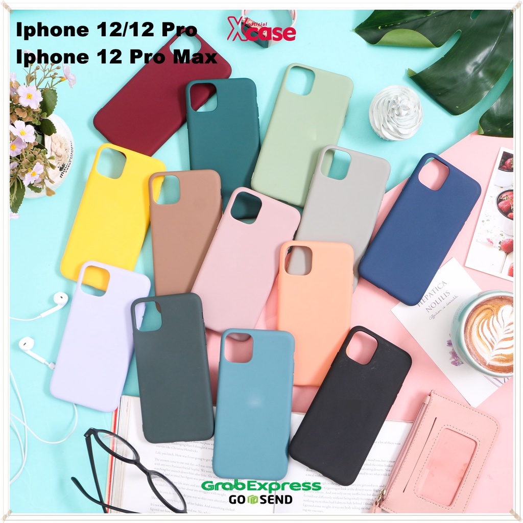 Matte Silicone with Logo Soft Case (5) for iPhone 6 7 8 PLUS X XS XR 11 12 MINI PRO MAX