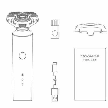 ShowSee Electric Shaver F303 Triple and Dry Dual Use IPX7 Waterproof