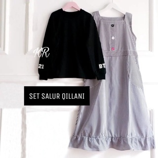 Setelan Anak Perempuan Set Baju Anak Cewek Usia 7 8 9 10 Tahun Set Rok Anak Atasan Lengan Panjang