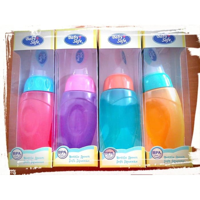 Makassar Baby Safe Botol sendok belajar makan bayi MPASI bottle spoon soft squeeze JP 029 jp029