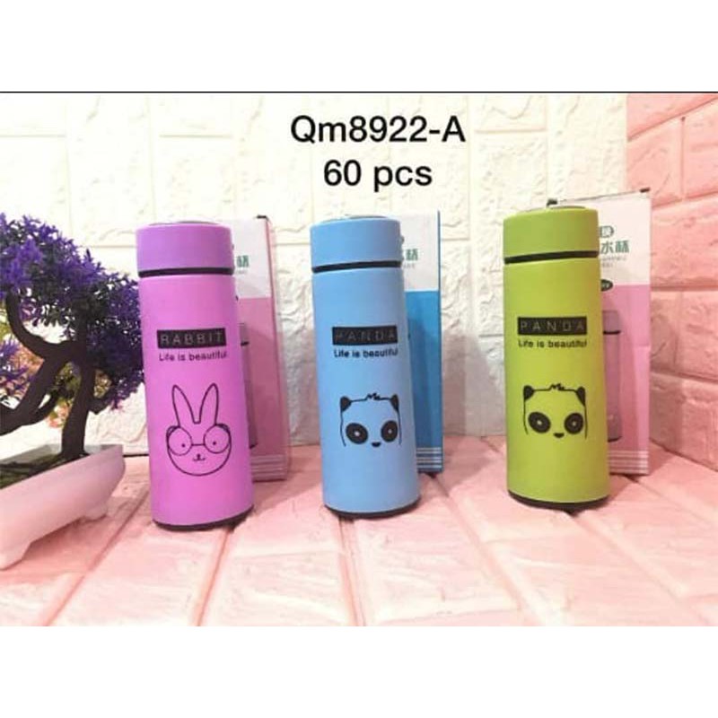 Botol Minum Kaca Six Oup 450ml  Beling botol minum cover plastik 6oup logo H50-6