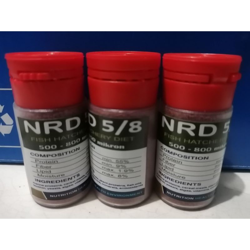 pelet NRD, NRD 2/3, NRD 3/5, NRD 5/8 pakan ikan 10gr