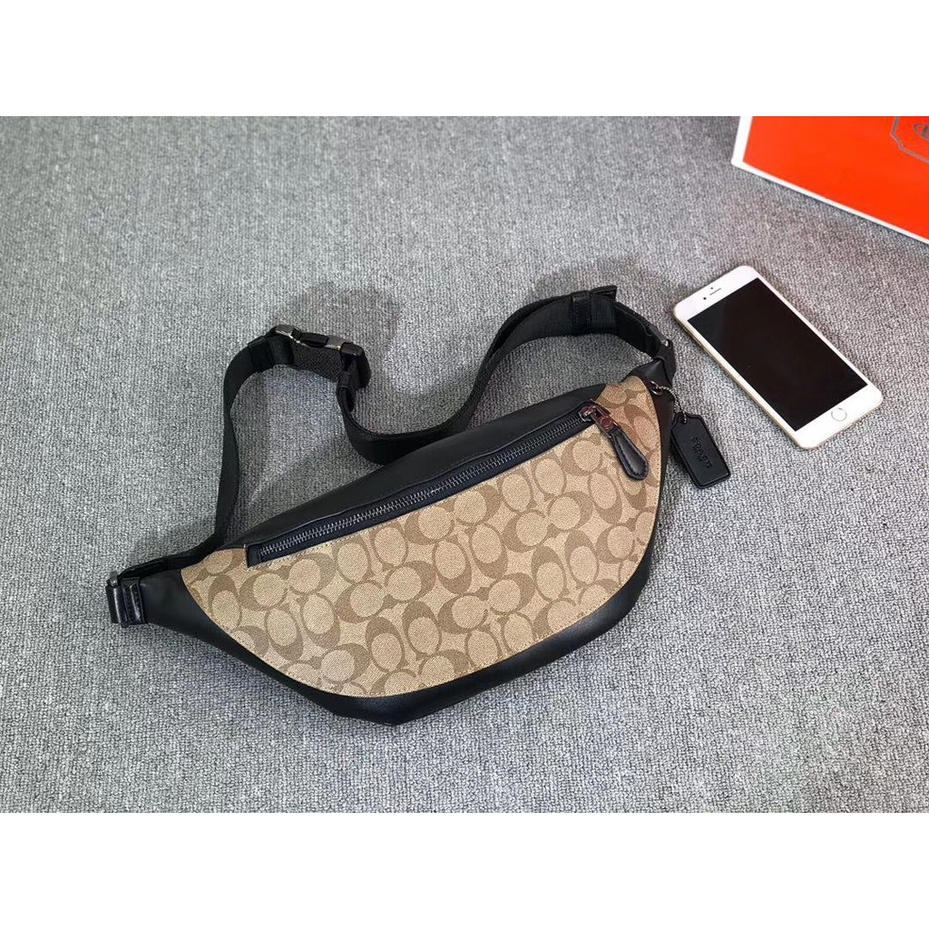 Jual Tas Coach Waistbag Rivington In Signature Brown Original Tas