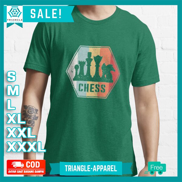Kaos Baju Catur - Chess Vintage Retro Premium