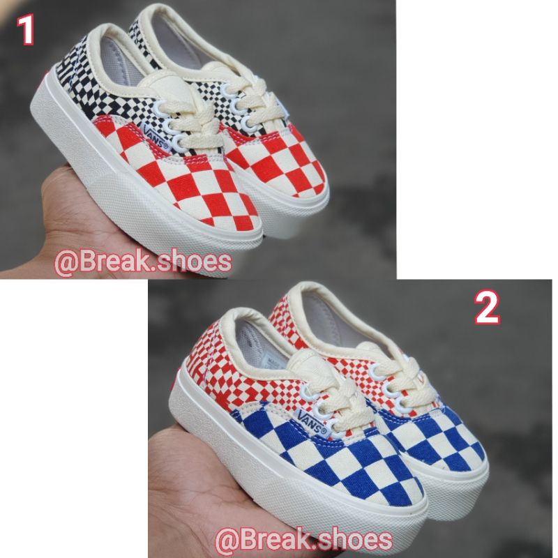 Sepatu anak vns autentik/slip on cekerboard