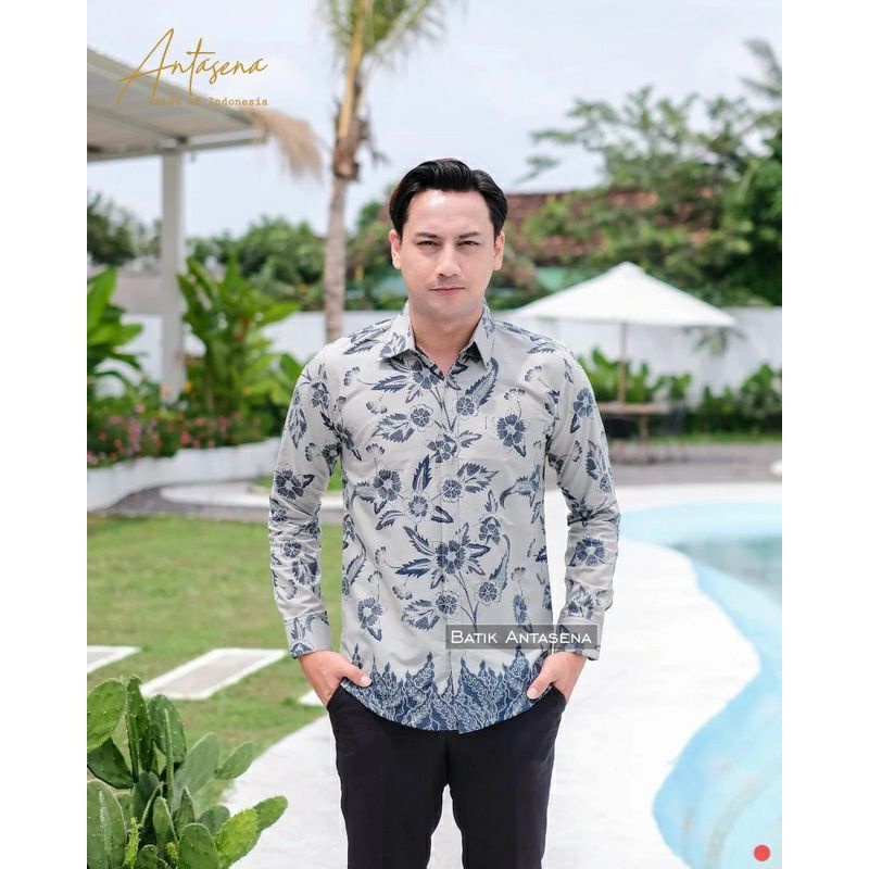 Kemeja Batik Pria Lengan Panjang SLIMFIT Lapis Furing Katun Halus Premium Modern Sragenan DERMAWAN