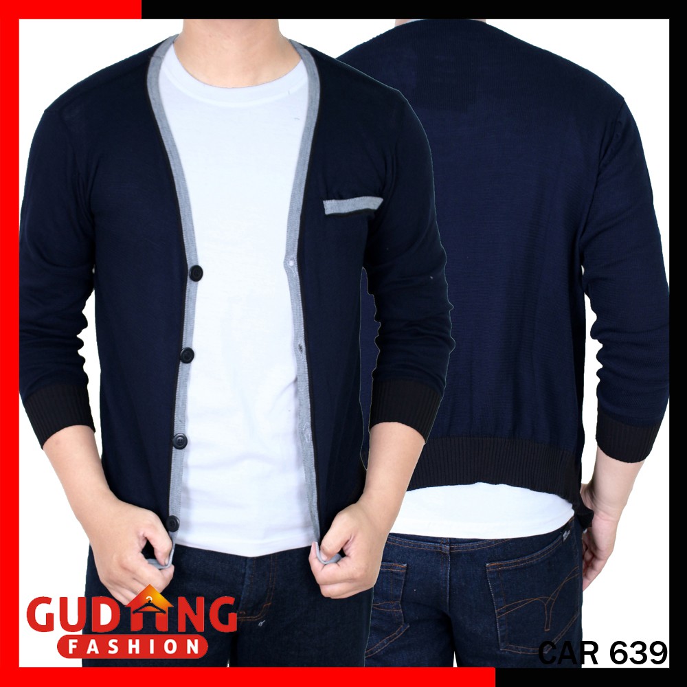 Cardigan Polos Pria Panjang CAR 639