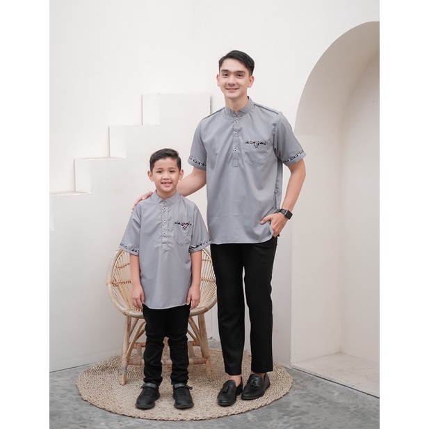 Baju Koko Couple Ayah Anak - Kurta Couple Terbaru 2022 - Koko Anak COD