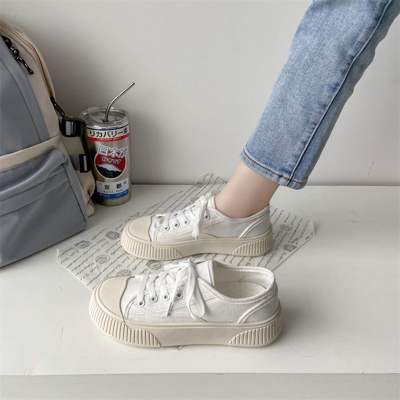 [GROSIR][COD] SEVEN_DAY SEPATU SNEAKERS WANITA KOREA IMPORT CASUAL KANVAS SHOES PUTIH FQ-58