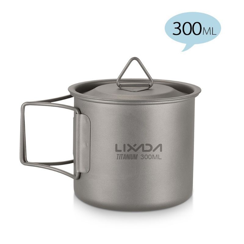 Lixada titanium cup 300ml mug cangkir portable Ultralight outdoor camping