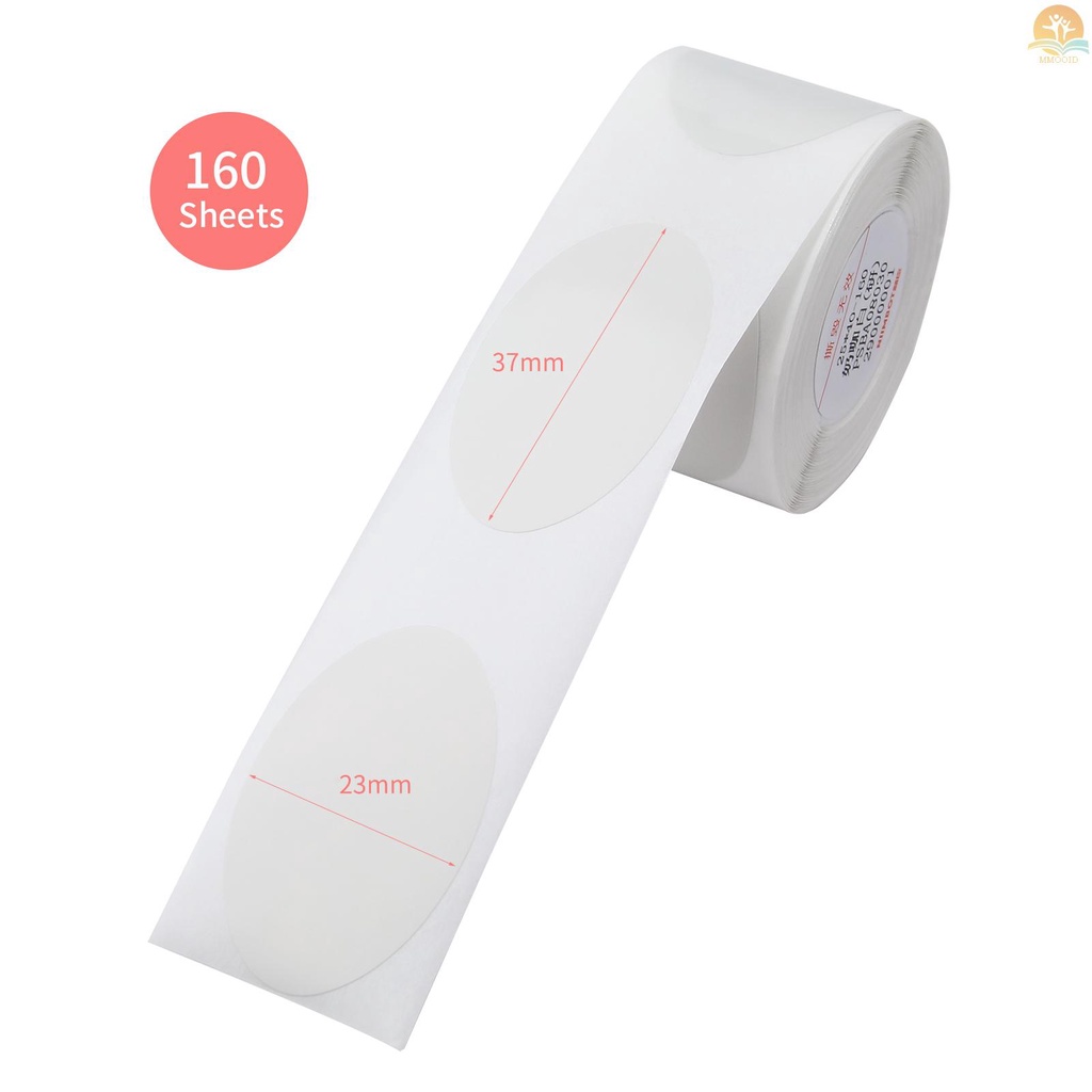 (MMOI) Niimbot 160 Lembar / Rol Kertas Label Thermal Anti Air / Robek 23x37mm Untuk Printer D101