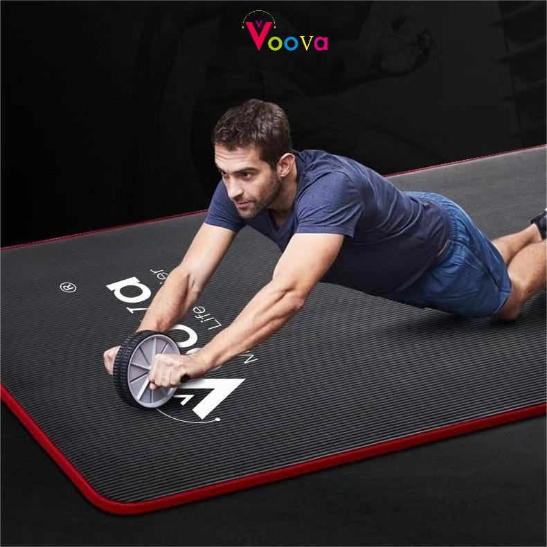 VOOVA Matras Kebugaran Pelebaran Dan Peningkatan Non-slip Yoga Mat Pria Profesional Olahraga Penebal