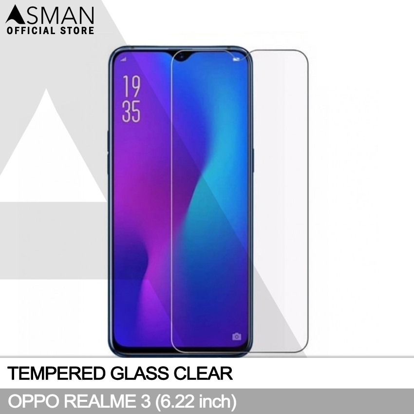 Tempered Glass OPPO Realme 3 (6.22&quot;) | Anti Gores Pelindung Layar Kaca - Bening
