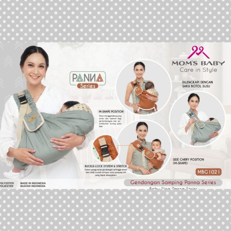 Moms baby gendongan samping bayi multifungsi wilona series