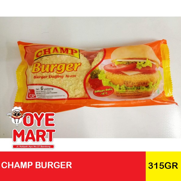 CHAMP BURGER 315GR ISI 6