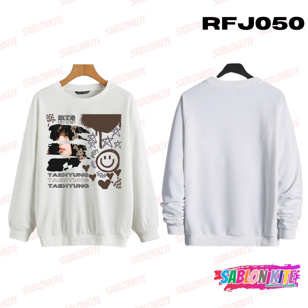 MURAH!!! HOODIE SWEATER KPOP TAEHYUNG SMILEY PRINT RFJ050