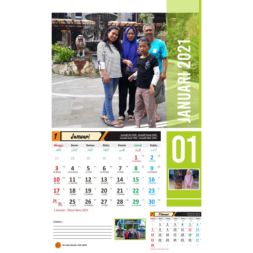 

KALENDER DINDING 2021 12 LEMBAR MURAH MERIAH